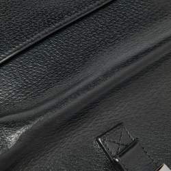 Gucci Black Leather Flap Wristlet Pouch