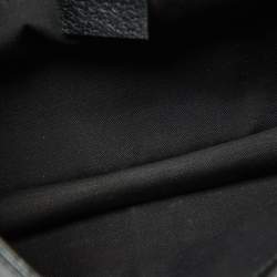 Gucci Black Leather Flap Wristlet Pouch