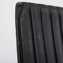Pre Owned Gucci Black Guccissima Leather Bifold Long Wallet