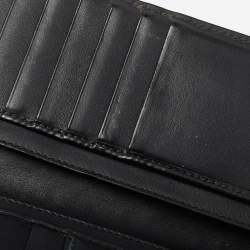Pre Owned Gucci Black Guccissima Leather Bifold Long Wallet