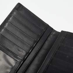 Pre Owned Gucci Black Guccissima Leather Bifold Long Wallet