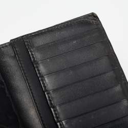 Pre Owned Gucci Black Guccissima Leather Bifold Long Wallet