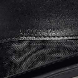 Pre Owned Gucci Black Guccissima Leather Bifold Long Wallet