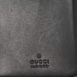 Pre Owned Gucci Black Guccissima Leather Bifold Long Wallet