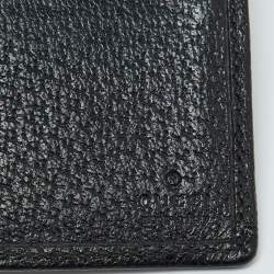 Gucci Black Leather Web Bifold Wallet
