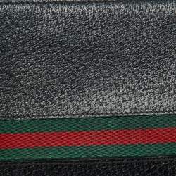 Gucci Black Leather Web Bifold Wallet