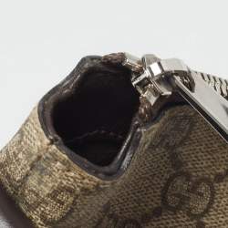 Gucci Beige/Brown GG Supreme Canvas and Leather Messenger Bag