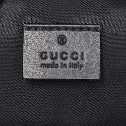 Gucci Black/Beige GG Supreme Canvas and Leather Double Belt Bag