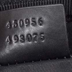 Gucci Black/Beige GG Supreme Canvas and Leather Double Belt Bag