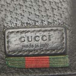 Gucci Black Leather Web Bifold Wallet