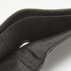 Gucci Black Leather Web Bifold Wallet
