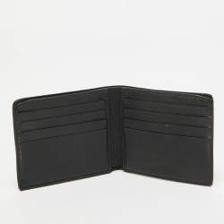Gucci Black Leather Web Bifold Wallet