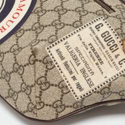 Pre Owned Gucci Beige GG Supreme Canvas Courrier Belt Waist Bag