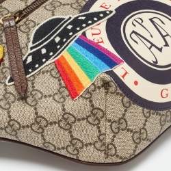 Pre Owned Gucci Beige GG Supreme Canvas Courrier Belt Waist Bag