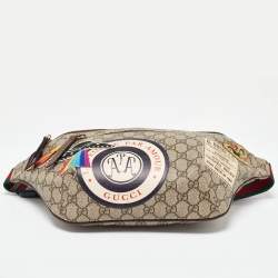 Pre Owned Gucci Beige GG Supreme Canvas Courrier Belt Waist Bag