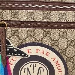 Pre Owned Gucci Beige GG Supreme Canvas Courrier Belt Waist Bag