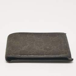Gucci Dark Brown GG Canvas and Leather Bifold Wallet
