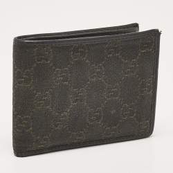 Gucci Dark Brown GG Canvas and Leather Bifold Wallet