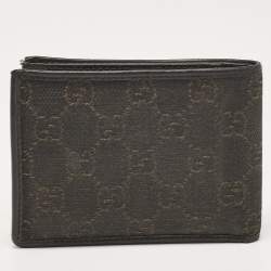 Gucci Dark Brown GG Canvas and Leather Bifold Wallet