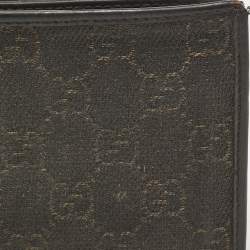 Gucci Dark Brown GG Canvas and Leather Bifold Wallet