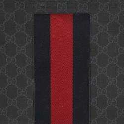 Gucci Black GG Supreme Canvas Web Zip Pouch