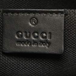 Gucci Black GG Supreme Canvas Web Zip Pouch