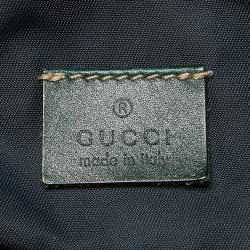 Gucci Red/Dark Blue Nylon Logo Travel Bag