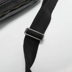 Gucci Black GG Imprime Canvas and Leather Messenger Bag
