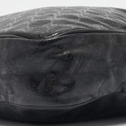 Gucci Black GG Imprime Canvas and Leather Messenger Bag