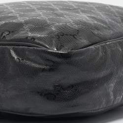 Gucci Black GG Imprime Canvas and Leather Messenger Bag