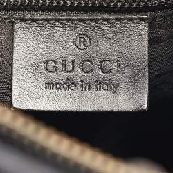 Gucci Black GG Imprime Canvas and Leather Messenger Bag