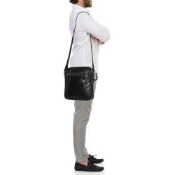 Gucci Black GG Imprime Canvas and Leather Messenger Bag