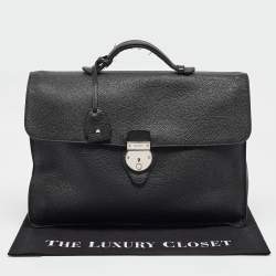 Gucci Black Soft Leather Business Briefcase