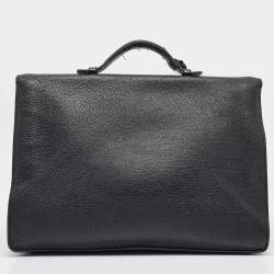 Gucci Black Soft Leather Business Briefcase