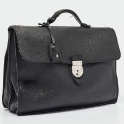 Gucci Black Soft Leather Business Briefcase