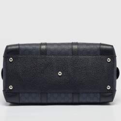 Gucci Navy Blue GG Supreme Canvas and Leather Medium Ophidia Duffel Bag
