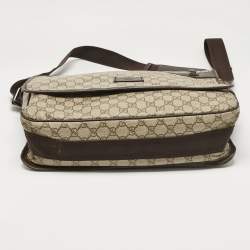 Gucci Dark Brown/Beige GG Supreme Canvas Messenger Bag