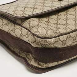 Gucci Dark Brown/Beige GG Supreme Canvas Messenger Bag