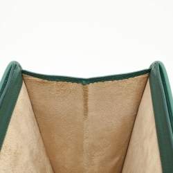 Pre Owned Gucci Green Leather Vintage Business Bag