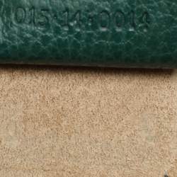 Pre Owned Gucci Green Leather Vintage Business Bag