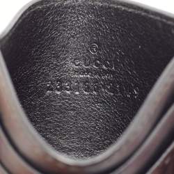 Gucci Black Guccissima Leather Card Holder
