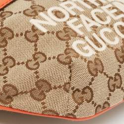 Gucci x The North Face Beige/Orange GG Canvas Belt Bag