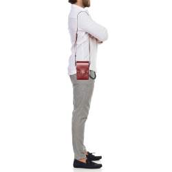 Gucci Red Calfskin Mini Horsebit 1955 Crossbody Bag