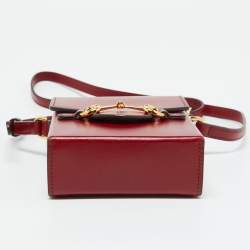 Gucci Red Calfskin Mini Horsebit 1955 Crossbody Bag