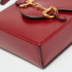 Gucci Red Calfskin Mini Horsebit 1955 Crossbody Bag