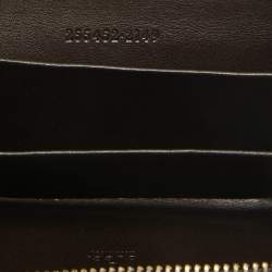 Gucci Black Guccissima Leather Zip Around Card Case