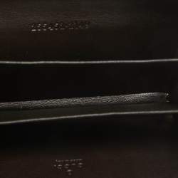 Gucci Black Guccissima Leather Zip Around Card Case