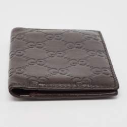 Gucci Dark Brown Guccissima Leather Bifold Card Case