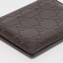 Gucci Dark Brown Guccissima Leather Bifold Card Case