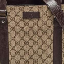 Gucci Beige/Brown GG Supreme Canvas and Leather Tote